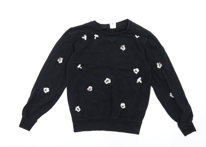 Womens UK Size S Disney Black Pullover Sweatshirt