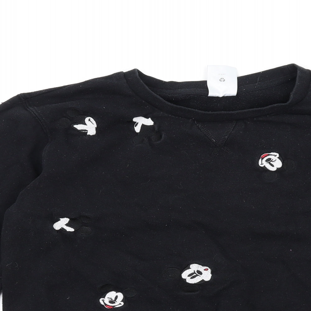 Womens UK Size S Disney Black Pullover Sweatshirt