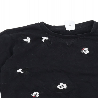 Womens UK Size S Disney Black Pullover Sweatshirt