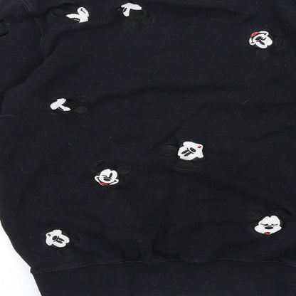 Womens UK Size S Disney Black Pullover Sweatshirt
