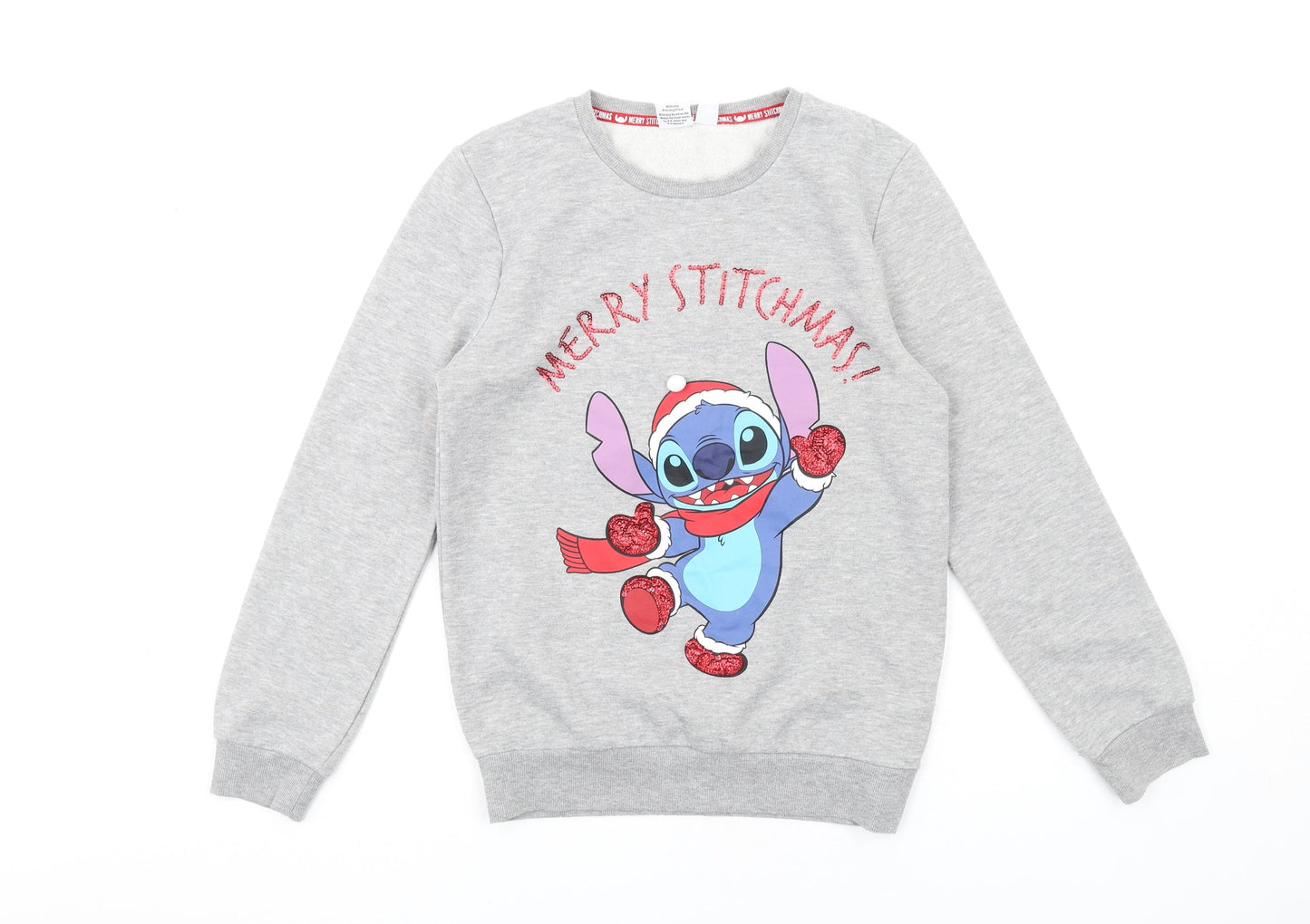 Womens UK Size 2XS Disney Grey Pullover Sweatshirt