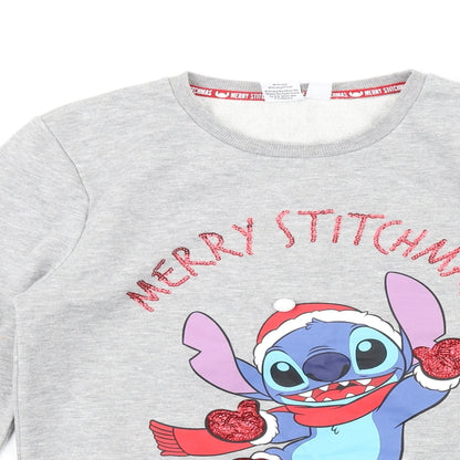 Womens UK Size 2XS Disney Grey Pullover Sweatshirt