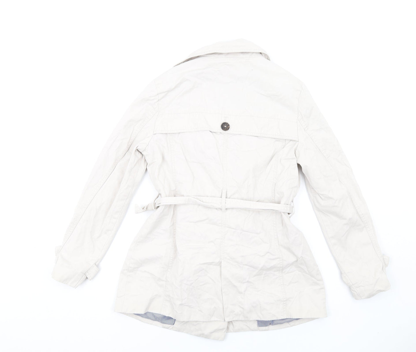 Gap Womens White Trench Coat Coat Size S Button