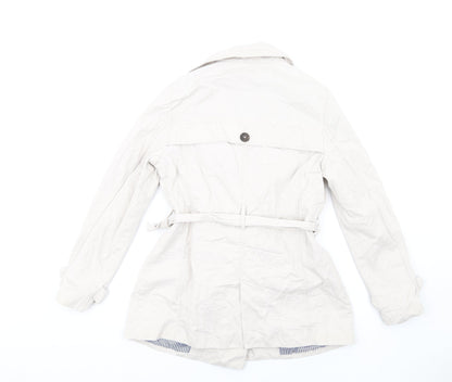 Gap Womens White Trench Coat Coat Size S Button