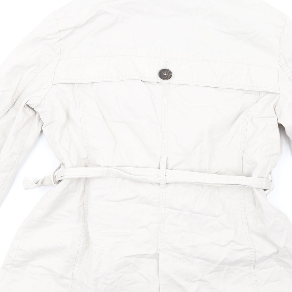Gap Womens White Trench Coat Coat Size S Button