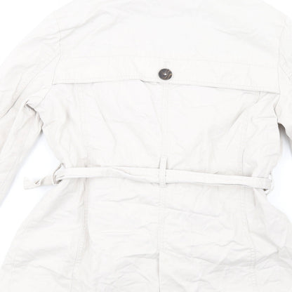 Gap Womens White Trench Coat Coat Size S Button