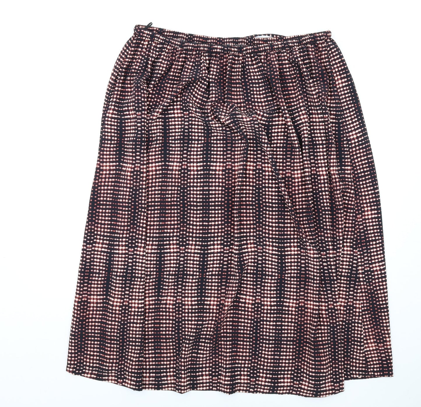 Per Una Womens Multicoloured Geometric Polyester A-Line Skirt Size 18 Drawstring