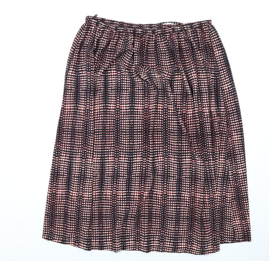 Per Una Womens Multicoloured Geometric Polyester A-Line Skirt Size 18 Drawstring