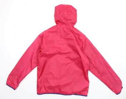 Quechua Girls Pink Rain Coat Coat Size 14 Years Zip