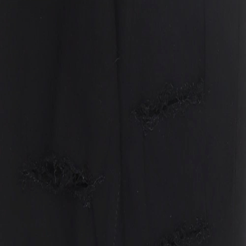 I SAW IT FIRST Womens Black Cotton Skinny Jeans Size 8 L27 in Regular Zip