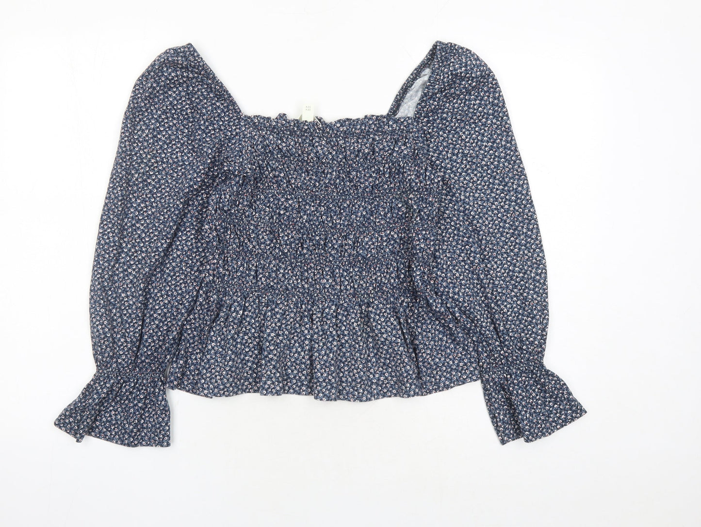 Womens UK Size M H&M Blue Basic Blouse
