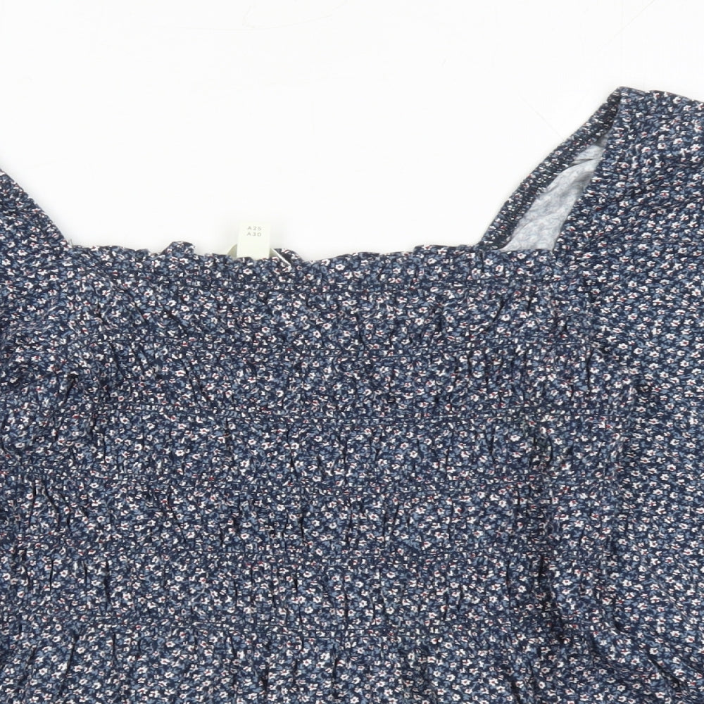 Womens UK Size M H&M Blue Basic Blouse