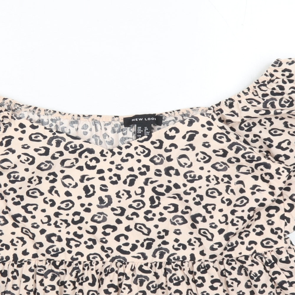 Womens UK Size 12 New Look Pink Basic Blouse