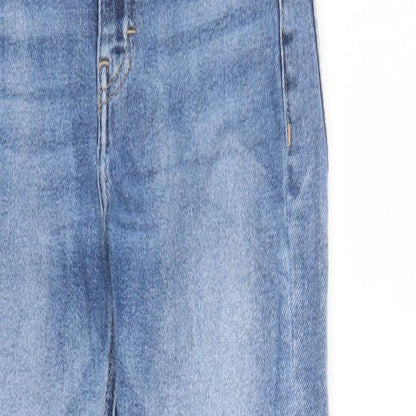 Topshop Womens Blue Cotton Skinny Jeans Size 26 in L27 in Regular Zip - Pockets