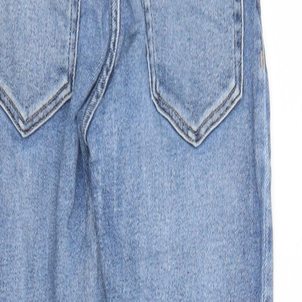 Topshop Womens Blue Cotton Skinny Jeans Size 26 in L27 in Regular Zip - Pockets