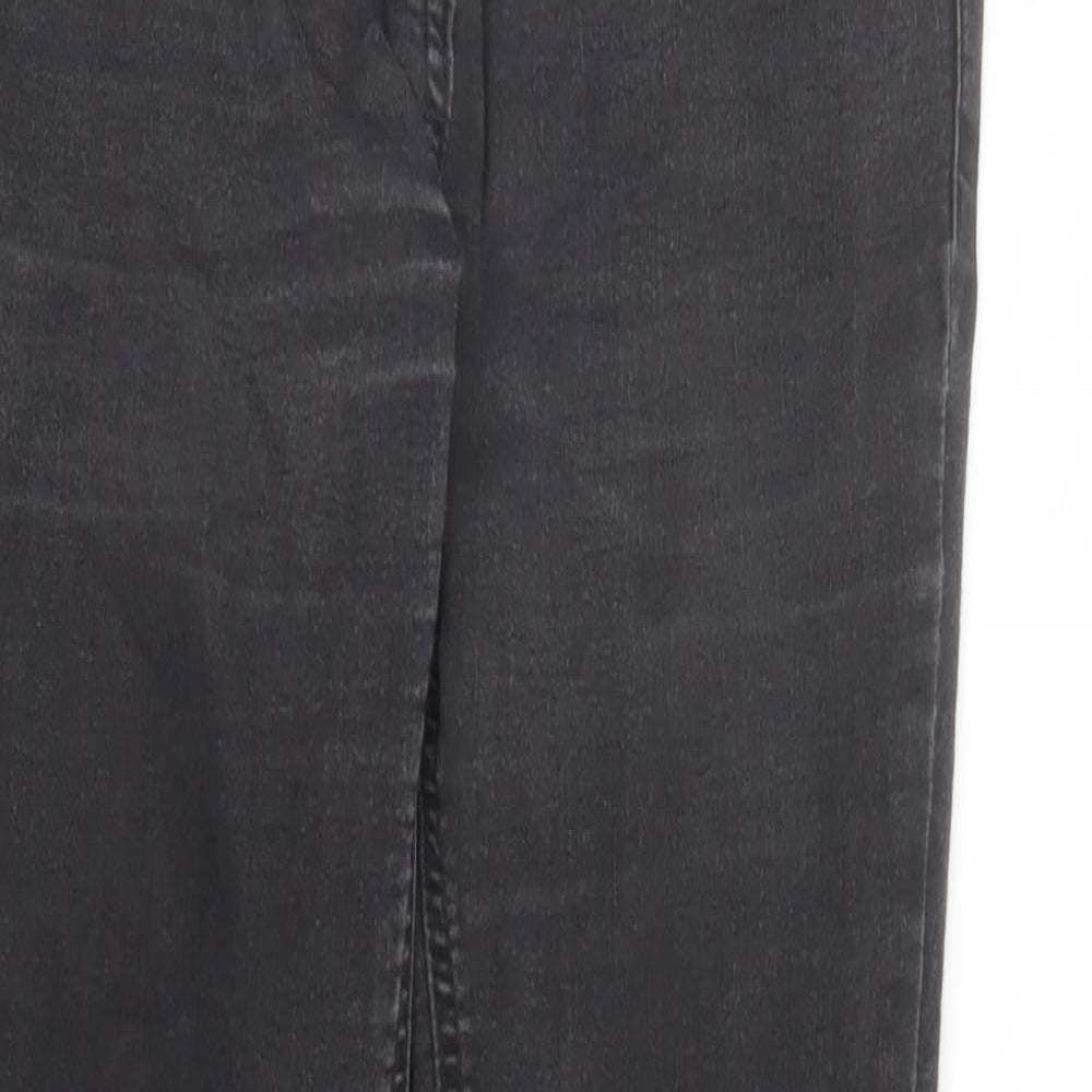 George Womens Black Cotton Skinny Jeans Size 10 L30 in Regular Zip - Size 10-12