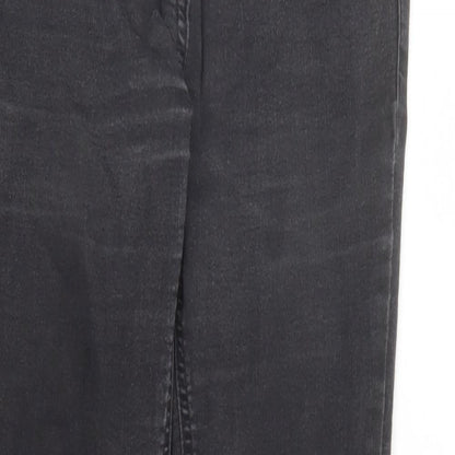 George Womens Black Cotton Skinny Jeans Size 10 L30 in Regular Zip - Size 10-12