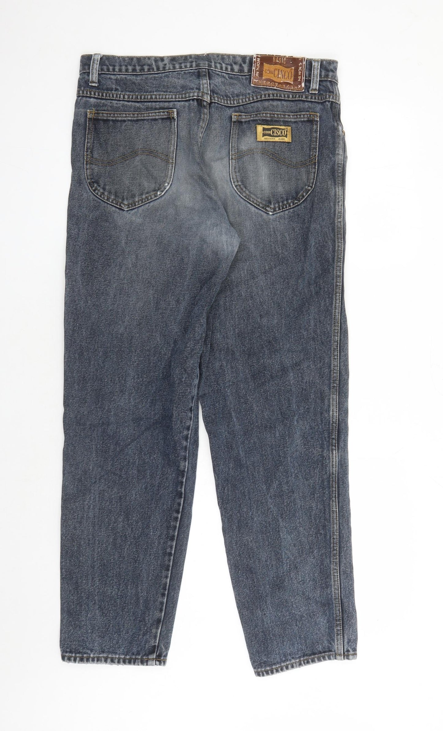 Cohn Cisco Mens Blue Cotton Straight Jeans Size 36 in L29 in Regular Zip - Pockets