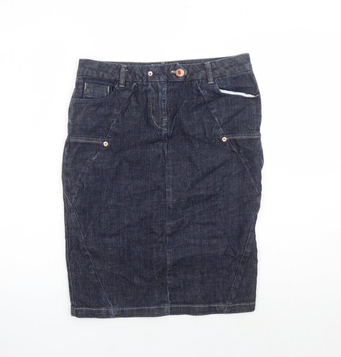 Womens UK Size 12 Warehouse Straight & Pencil Denim Skirt