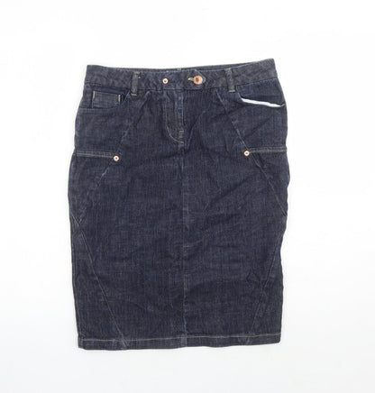 Womens UK Size 12 Warehouse Straight & Pencil Denim Skirt