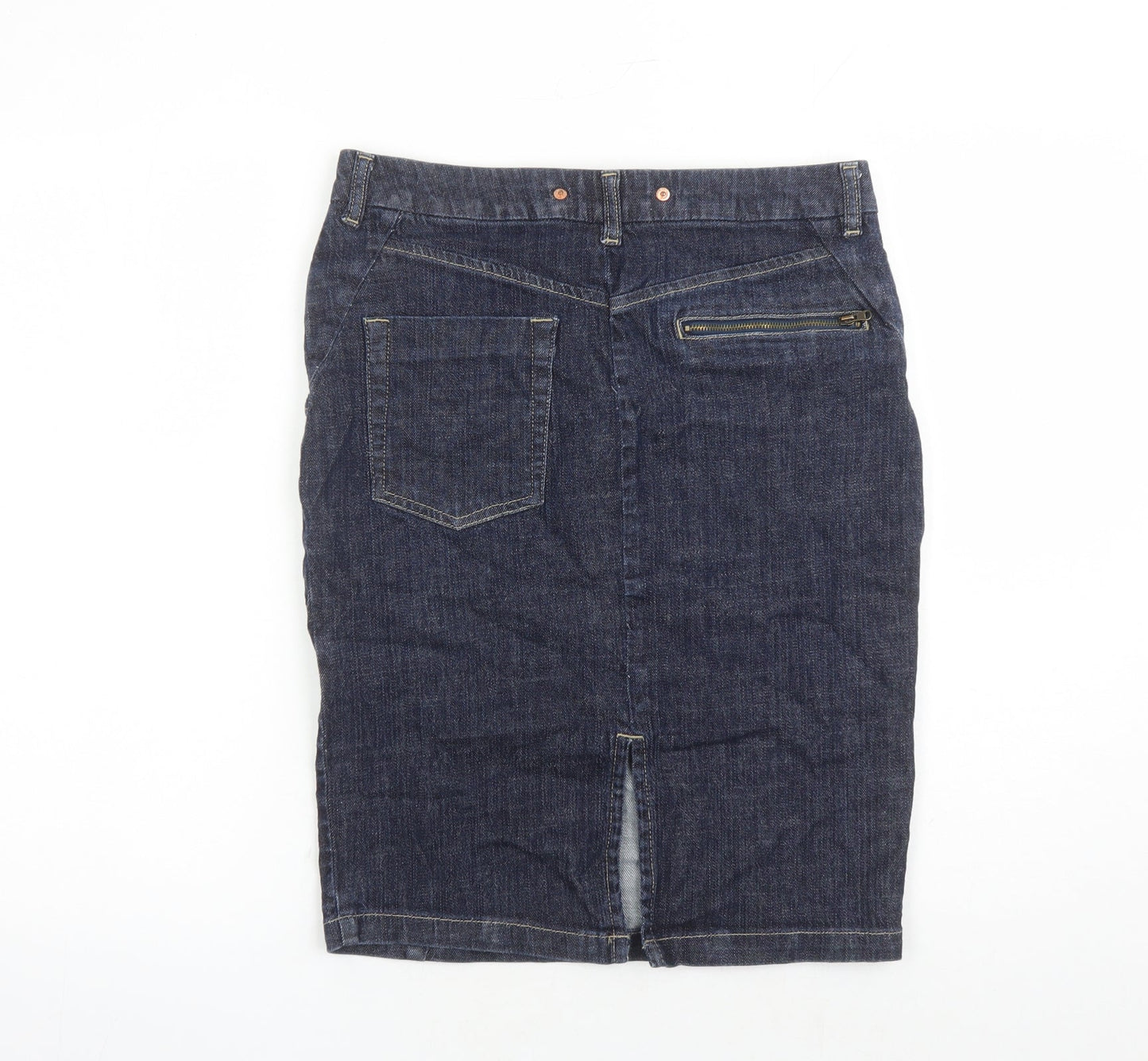Womens UK Size 12 Warehouse Straight & Pencil Denim Skirt