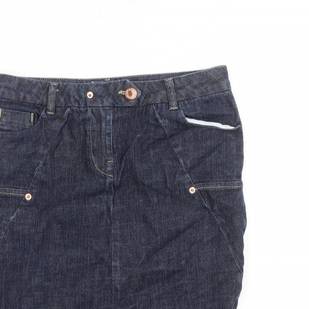 Womens UK Size 12 Warehouse Straight & Pencil Denim Skirt