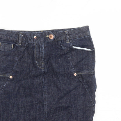 Womens UK Size 12 Warehouse Straight & Pencil Denim Skirt