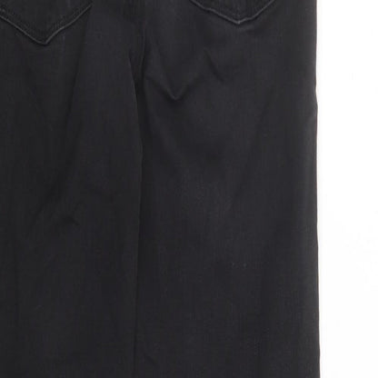 Levi's Womens Black Cotton Straight Jeans Size 28 in L28 in Regular Zip - Shaping