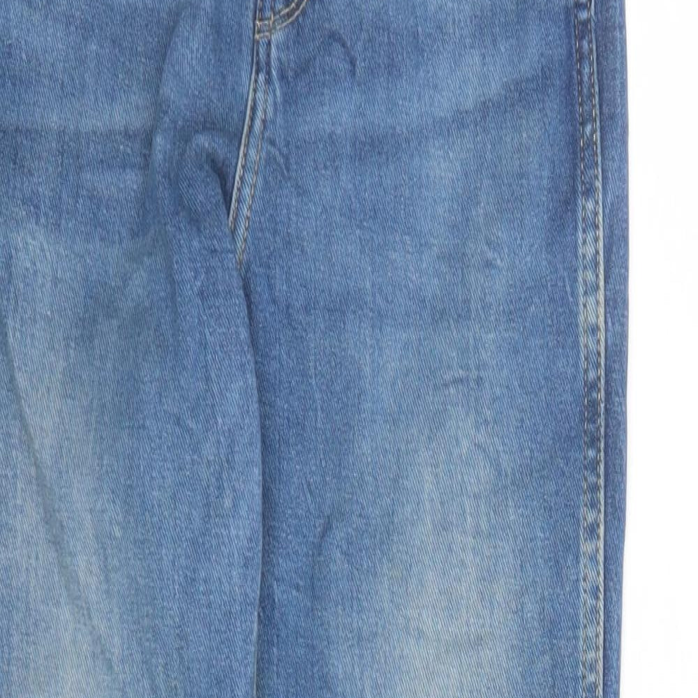 Pepe Jeans Womens Blue Polyester Cropped Jeans Size 24 in L24 in Slim Zip - Pockets
