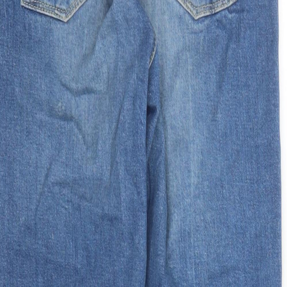 Pepe Jeans Womens Blue Polyester Cropped Jeans Size 24 in L24 in Slim Zip - Pockets