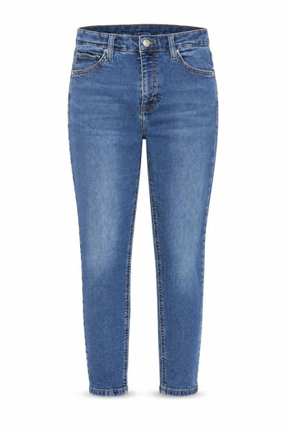 Topshop Womens Blue Cotton Cropped Jeans Size 28 in L24 in Regular Zip - Pockets