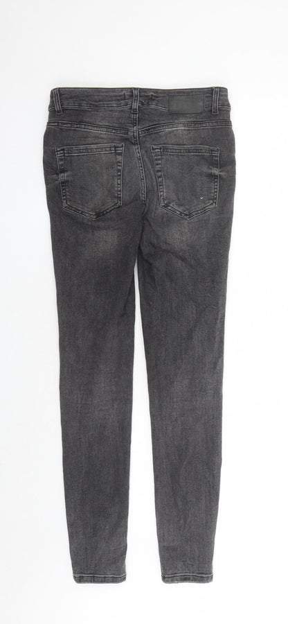 Womens UK Size S Pieces Regular Fit Skinny Grey Jeans