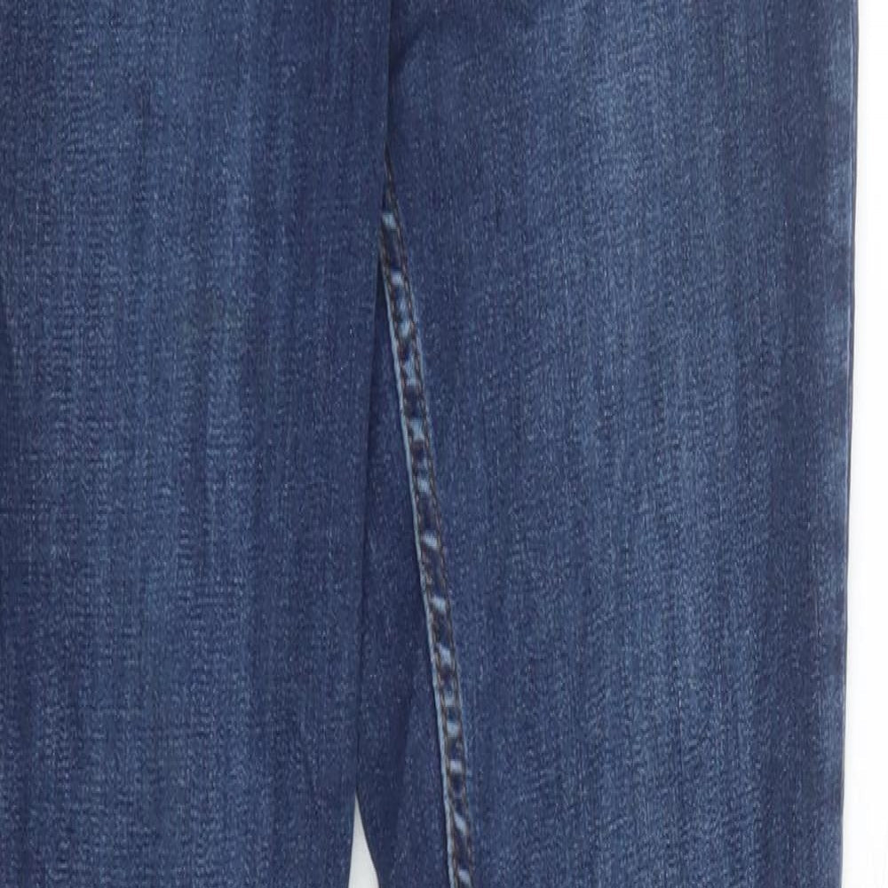 Oasis Womens Blue Cotton Skinny Jeans Size 8 L29 in Regular Zip - Pockets