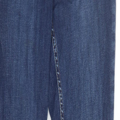 Oasis Womens Blue Cotton Skinny Jeans Size 8 L29 in Regular Zip - Pockets
