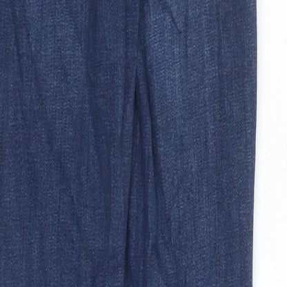 Oasis Womens Blue Cotton Skinny Jeans Size 8 L29 in Regular Zip - Pockets