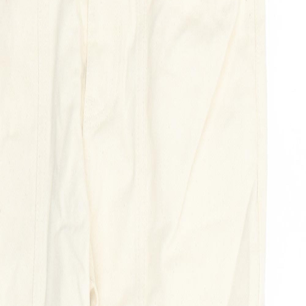 AsYou Womens Beige Cotton Straight Jeans Size 30 in L28 in Regular Zip - Pockets