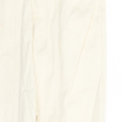 AsYou Womens Beige Cotton Straight Jeans Size 30 in L28 in Regular Zip - Pockets