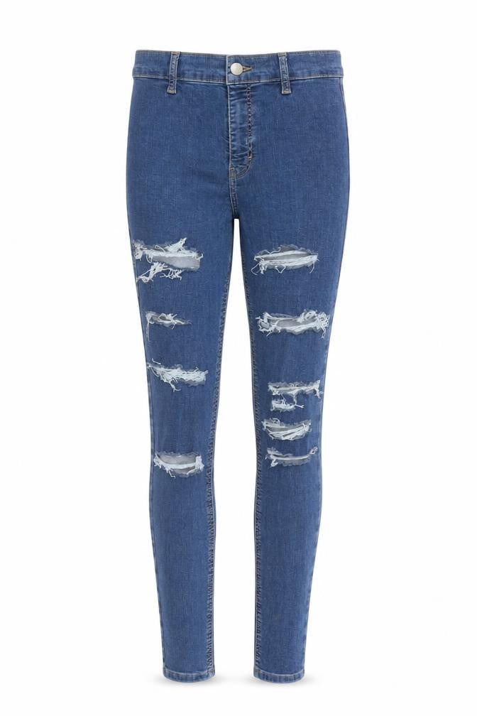 Womens UK Size 26 in Topshop Regular Fit Skinny Blue Jeans