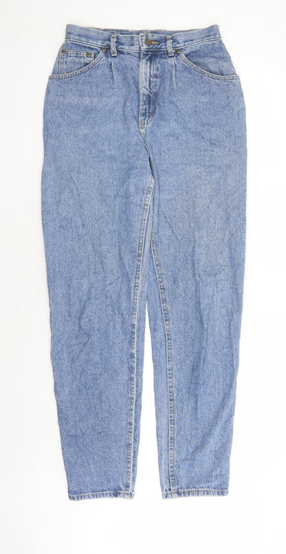 Lee Mens Blue Polyester Straight Jeans Size 30 in L31 in Regular Zip - Pockets