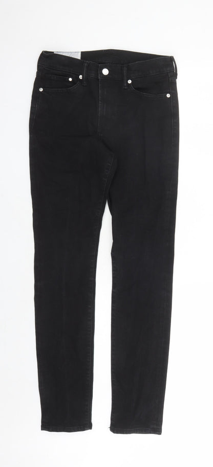 H&M Mens Black Cotton Skinny Jeans Size 30 in L30 in Regular Zip - Pockets