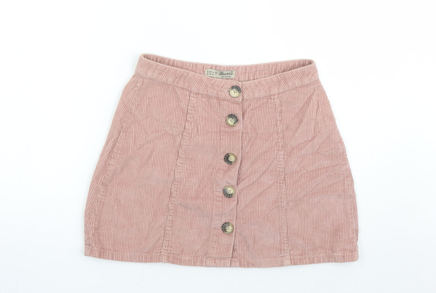 Womens UK Size 10 Denim & Co. Mini Corduroy Skirt