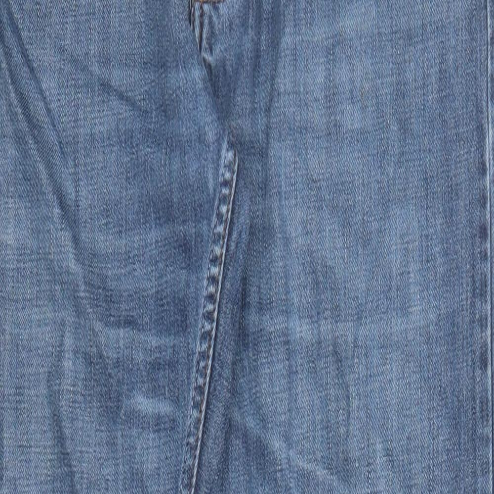 H&M Mens Blue Cotton Straight Jeans Size 30 in L32 in Regular Button - Pockets
