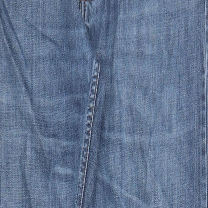H&M Mens Blue Cotton Straight Jeans Size 30 in L32 in Regular Button - Pockets