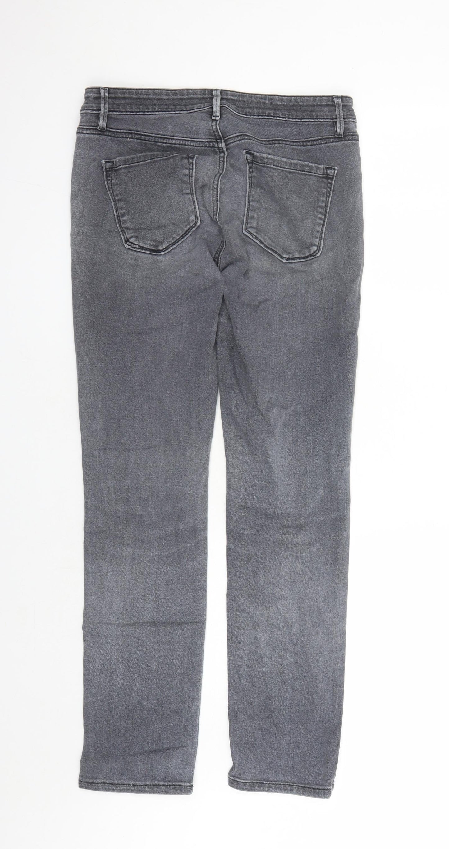Womens UK Size 30 in LOFT Regular Fit Straight Grey Jeans