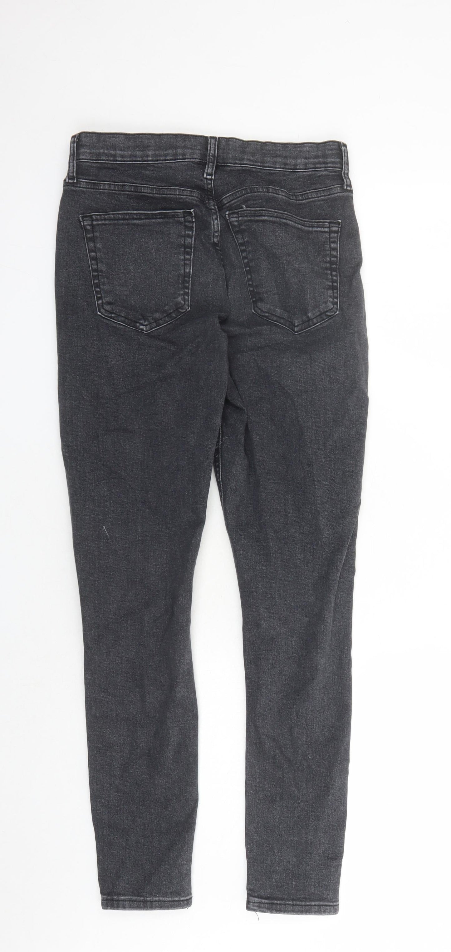 Topshop Womens Black Cotton Skinny Jeans Size 30 in L27 in Regular Zip - Pockets