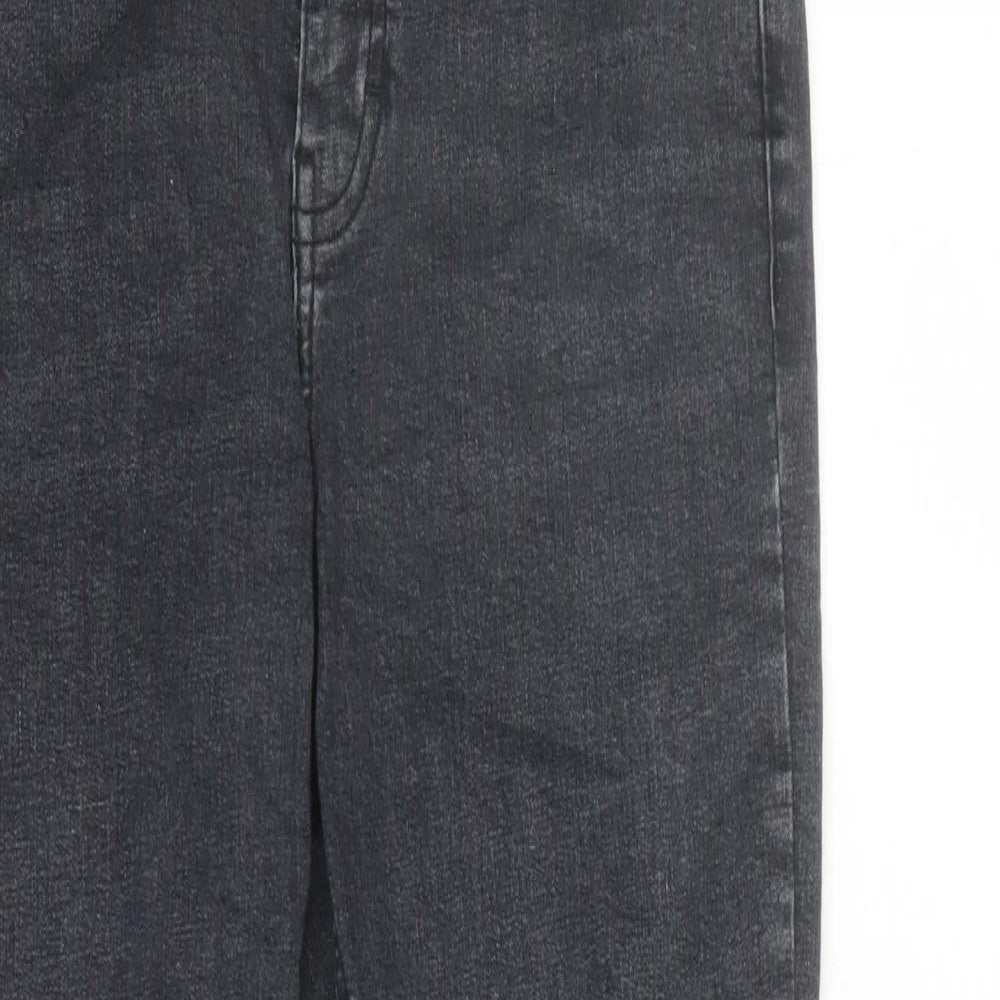 Topshop Womens Black Cotton Skinny Jeans Size 30 in L27 in Regular Zip - Pockets