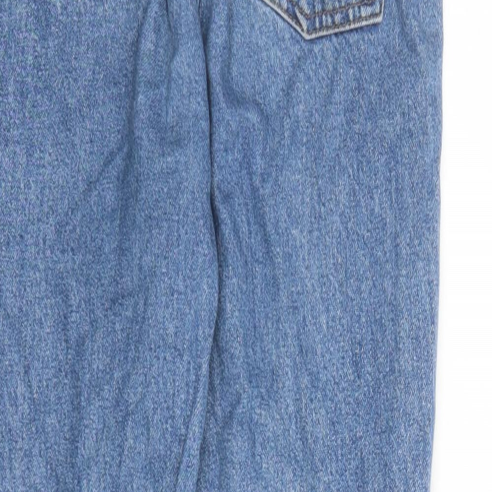 Topshop Womens Blue Cotton Mom Jeans Size 30 in L29 in Regular Zip - Pockets