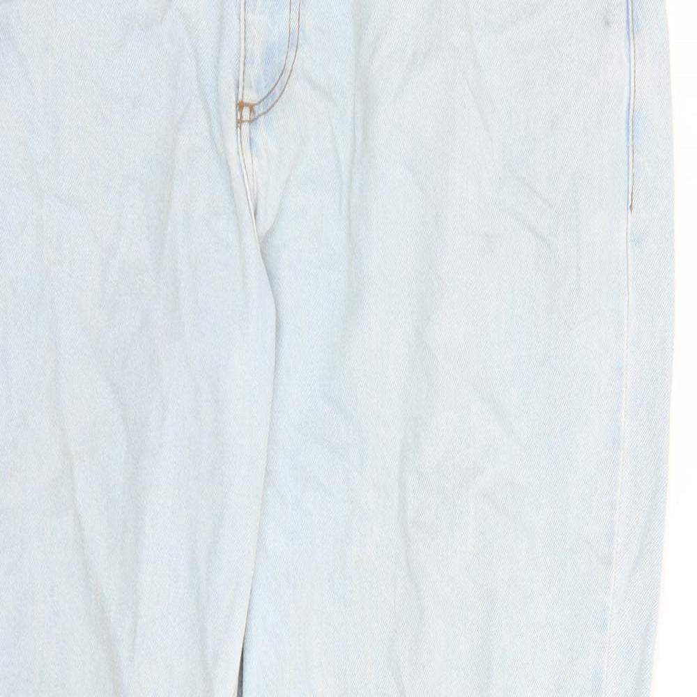 ASOS Mens Blue Cotton Straight Jeans Size 38 in L32 in Regular Zip - Pockets