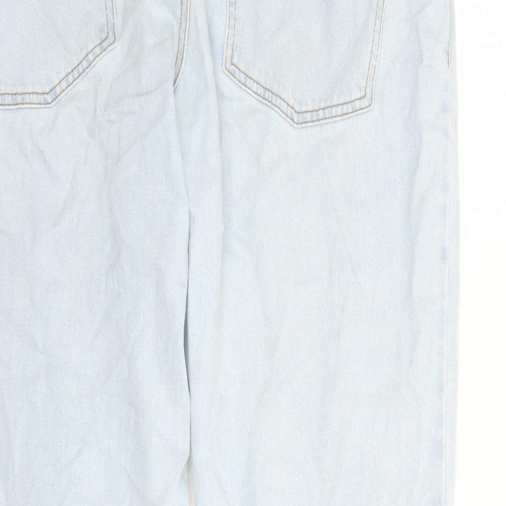 ASOS Mens Blue Cotton Straight Jeans Size 38 in L32 in Regular Zip - Pockets