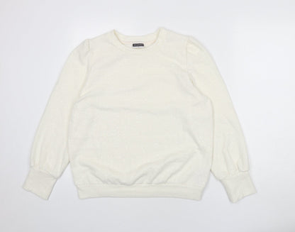 Beloved Womens Ivory Polyester Pullover Sweatshirt Size M Pullover - Sequins
